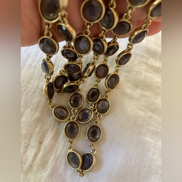 Banana Republic Multi Chain with Bezel Stones Statement Necklace‎ - Picture 7 of 12